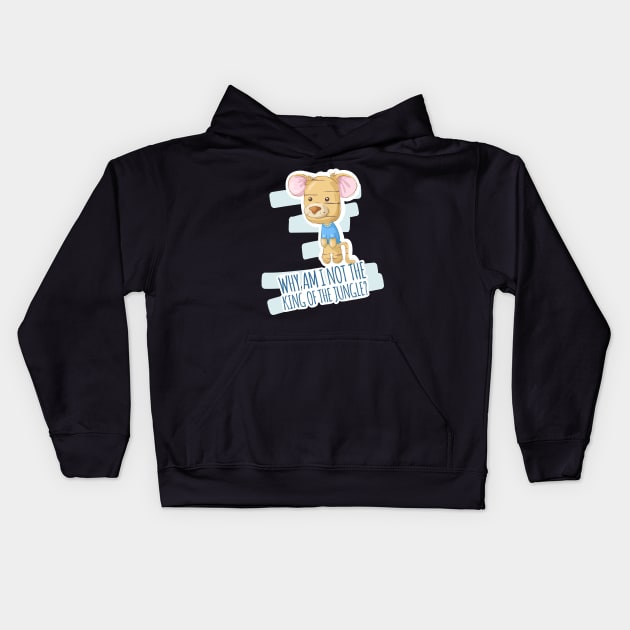 Tiger Not The King Of The Jungle Kids Hoodie by Mako Design 